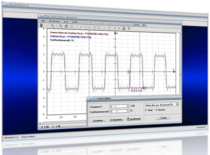 MathProf - Fourier-Reihe - Fourierreihen - Fourier - Frequenz - Periode - Fourierentwicklung - Fourier-Approximation - Untersuchen - Untersuchung - Graph - Komplex - Sinus - Cosinus - Reell - Plotter - Reelle Koeffizienten - Komplexe Koeffizienten - Trigonometrische Interpolation - Fourierpolynom - Gleichanteil - Gleichwert - Grundfrequenz - Grundwelle - Rechner - Berechnen - Zeichnen - Darstellen