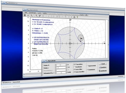 MathProf - Hypozykloide - Hypotrochoide - Rollkurve - Parameter - Gleichung - Funktion - Winkel - Kreis - Radius - Graph - Plotten - Grafisch - Bilder - Darstellung - Eigenschaften - Animation - Simulation - Koordinaten - Erklärung - Beschreibung - Definition - Formel - Rechner - Berechnen - Beispiel - Grafik - Zeichnen - Berechnung 