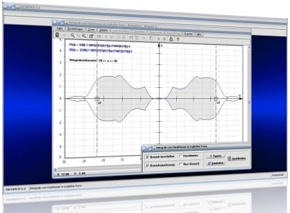 MathProf - Integral - Integralwert - Fläche zwischen zwei Funktionen - Zwei Funktionen - Bereichsintegral - Zwei Graphen - Bogenlänge - Flächenberechnung - Übersicht - Randkurve - Volumen - Flächenstück - Schwerpunkt einer Fläche - Bestimmte Integrale - Volumenintegral- Lineare Substitution - Integration durch Substitution - Substitutionsverfahren - Rechner - Zeichnen - Plotten - Graph - Berechnen