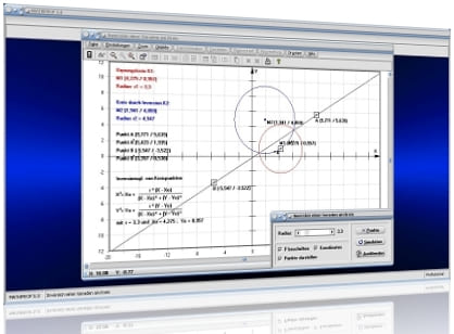 MathProf - Inversion am Kreis - Inversion - Kreis - Gerade - Gerade invertieren - Umkehrung - Inversionszentrum - Erklärung - Einfach erklärt - Beschreibung - Definition - Rechner - Berechnen - Graph - Plotten - Darstellen