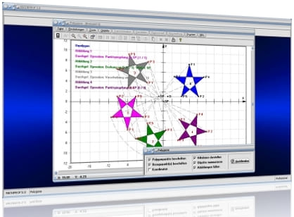 MathProf - Figuren - Figur - Verkleinern - Vergrößerung - Verkleinerung - Maßstabsberechnung - Maßstabsumrechnung - Maßstabsleiste - Mehrfachspiegelung - Polygon - Polygone - Rotation - Streckfaktor - Streckzentrum - Streckungszentrum - Symmetriezentrum - Symmetrische Figuren - Symmetrie - Symmetrisch - Achsensymmetrie - Achsensymmetrisch - Punktsymmetrie - Punktsymmetrisch - Drehsymmetrie - Drehsymmetrisch - Achsensymmetrische Figuren - Punktsymmetrische Figuren - Drehsymmetrische Figuren - Rechner - Berechnen - Darstellen - Zeichnen - Grafisch