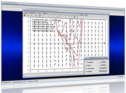 MathProf - Richtungsfelder - DGL - Skizzieren - Richtung - Feldlinien - Lösungskurve - Verfahren - Gittervektoren - Generator - Beispiel - Berechnen - Erstellen - Feld - Linien - Grafisch - Rechner