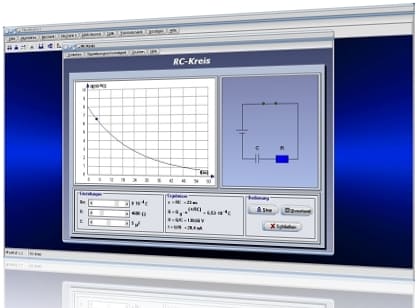 PhysProf - RC-Schaltung - RC Reihenschaltung - RC-Glied - RC-Glieder - RC Schwingkreis - RC - Kreis - Elektrischer Schwingkreis - Schwingkreis - Ohmscher Widerstand - Kondensator - Kennlinie - Berechnen - Rechner