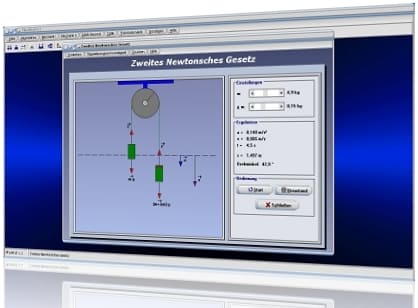 PhysProf - 2. Newtonsches Gesetz - Newtonsche Axiome - Newtonsche Gesetze - 2. Newtonsches Axiom - Naturgesetze - Axiom - Axiome - Axiomensystem - Bewegungsgesetze - Gesetze - Newtonsches Grundgesetz - Bewegungsgleichung aufstellen - Rechner - Berechnen