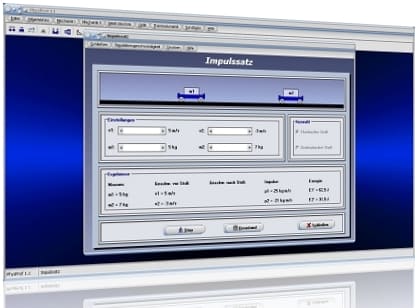PhysProf - Elastischer Stoß - Unelastischer Stoß - Zentraler Stoß - Zentraler elastischer Stoß - Zentraler unelastischer Stoß - Impulserhaltungssatz - Inelastischer Stoß - Elastische Stöße - Stoß zweier Kugeln - Rückstoß - Rückstoßimpuls - Energiesatz - Energieerhaltungssatz - Erhaltungssatz - Berechnen
