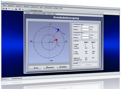 PhysProf - Winkelgeschwindigkeit - Beschleunigung - Winkelbeschleunigung - Radialgeschwindigkeit - Rotationsgeschwindigkeit - Umfangsgeschwindigkeit - Kreisfrequenz - Kreisgeschwindigkeit - Min - S  - Umlaufdauer - Umdrehungen pro Sekunde - Umdrehungen pro Minute - Rechner - Berechnen