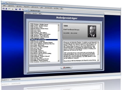 PhysProf - Nobelpreisträger - Berühmt - Namen - Physik - Tabelle - Liste - Biografien - Nobelpreis - Max Planck - Albert Einstein - Niels Bohr - Gustav Ludwig Hertz - Heisenberg