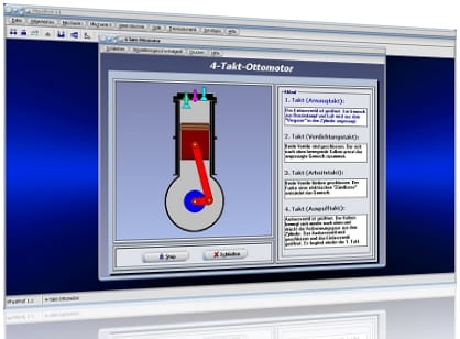 PhysProf - Viertakt - Ottomotor - 4-Takt-Motor - Auspufftakt - Arbeitstakt - Arbeitsblatt - Arbeitsblätter - Unterrichtsmaterial - Prozesse - Prozessabläufe