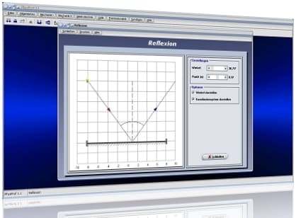 PhysProf - Reflexion - Geradlinige Lichtausbreitung - Schattenbild - Schattenbilder - Geometrische Optik - Licht - Absorption - Absorbieren - Lichtabsorption - Polarisation - Spiegel - Spiegelbild - Spiegelbilder - Spiegelung - Brewster Winkel - Polarisationswinkel - Polarisiertes Licht - Unpolarisiertes Licht - Rechner - Berechnen - Formel