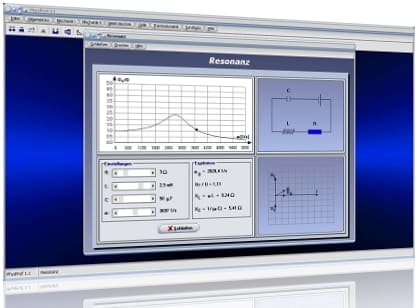 PhysProf - Resonanz - Dämpfung - Diagramm - Widerstand - Kondensator - Spule - Rechner - Berechnen - Berechnung - Darstellen - Kapazitiver Widerstand - Formel - Resonanzamplitude - Resonanzschwingung - Resonanzkatastrophe - Rechner - Berechnen