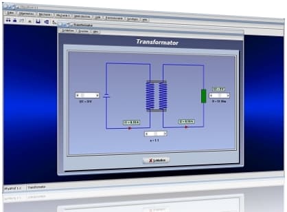 PhysProf - Transformator - Übersetzungsverhältnis - Verhältnis - Primärspannung - Sekundärspannung - Windungen - Windungszahl - n - Formeln - Primärstrom - Sekundärstrom - Windungsverhältnis - Funktionsprinzip - Unbelasteter Transformator - Belasteter Transformator - Realer Transformator - Berechnen