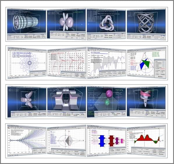 MathProf - Bilder zum Programm - Bruchrechnung - Primzahlen - Sieb des Eratosthenes - Taschenrechner - Langarithmetik - Einheitskreis komplexer Zahlen - Schreibweisen komplexer Zahlen - Berechnungen mit komplexen Zahlen - Addition komplexer Zahlen