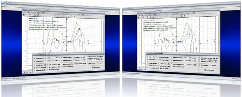 MathProf - Ganzrationale Funktionen - Polynome - Polynomfunktionen - Polynomiale Funktion - Polynomgleichungen - Nullstellen - Graph -   Eigenschaften - Darstellung - Berechnen - Rechner - Darstellen - Plotten - Polynomfunktionen - Plotter