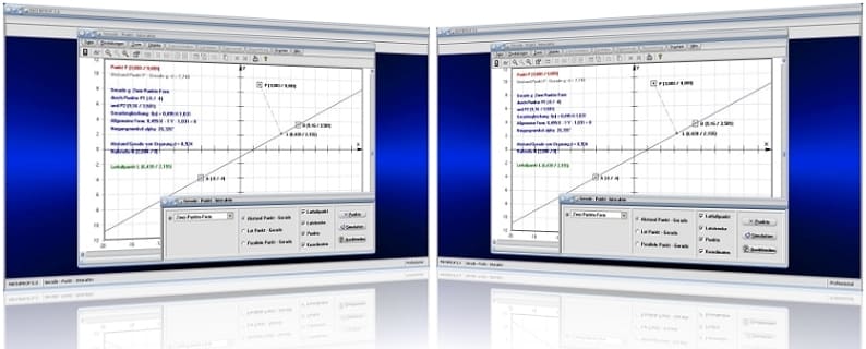 MathProf - Geraden - Parallel - Lotfußpunkt - Lotgerade - Lineare Funktionen - Steigungswinkel - Abstand - Normalabstand - Lotrechte - Lagebeziehung - Rechner -   Abstand - Berechnen - Zeichnen - Geradengleichungen - Funktionsgleichung - Normale - Entfrenung - Distanz - Graph - Darstellen - Plotten