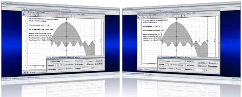 MathProf - Integrale - Bestimmtes Integral - Integral bestimmen - Integral berechnen - Integralgrenze - Fläche unter Graph - Fläche unter Kurve - Absolute Fläche - Fläche - Rechner - Berechnen- Grafik - Zeichnen - Graph - Bilder - Plotter - Grafisch - Darstellung - Schwerpunkt