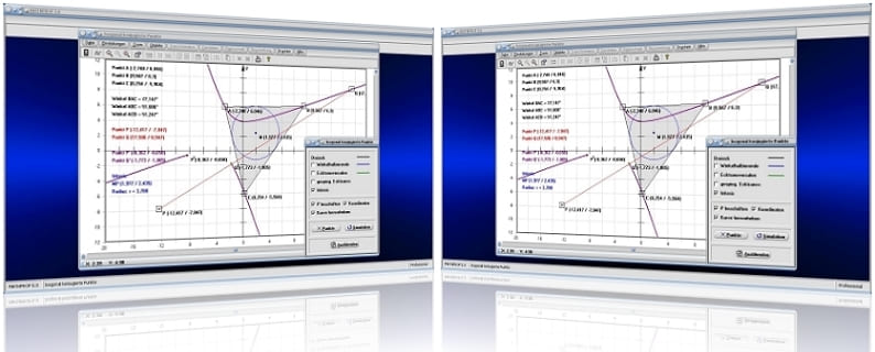 MathProf - Dreieck - Isogonal konjugierte Punkte - Ecktransversalen - Dreiecksberechnung - Inkreis - Umkreis - Dreiecksseiten - Gerade - Schwerpunkt - Innenwinkel - Höhenschnittpunkt - Rechner - Grafik - Darstellung - Plotten - Definition - Graph - Bild - Berechnen - Berechnung - Darstellen