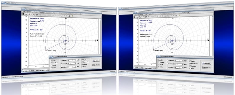 MathProf - Logarithmische Spirale - Zeichnen - Berechnen - Länge - Bogenlänge - Parameter - Graph - Plotten - Grafisch - Eigenschaften - Formel - Winkel - Berechnung - Rechner - Beispiel - Grafik - Zeichnen - Darstellen