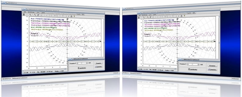 MathProf - Zwei Funktionen - Addieren - Verketten - Vergleichen - Subtrahieren - Multiplizieren - Umkehrfunktion - Evolute - Funktionsgraph - Grafisch - Graph - Beispiel - Ableitung - Ableitungsfunktion - Ableitungsgraph - Funktionsverkettung - Funktionsverknüpfung - Funktionsverlauf - Plotter - Darstellen - Darstellung - Grafik