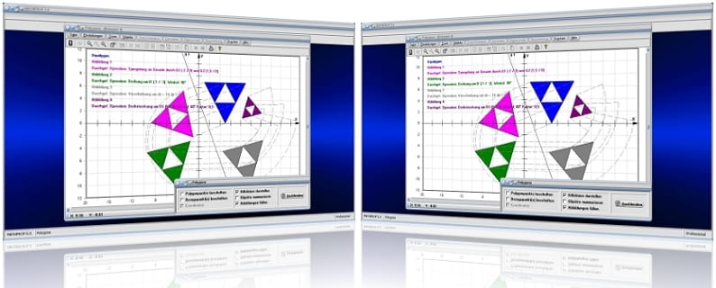 MathProf - Vieleck - Polygon - Fünfeck - Sechseck - Achteck - Drehen - Fläche - Flächeninhalt - Zeichnen - Winkel - Ecken - Fläche - Abbilden - Abbildung - Rechner -   Berechnen -Skalierungsfaktor - Scherfaktor - Spiegeln - Spiegelung - Schwerpunkt - Eckenschwerpunkt - Punkte - Vergrößerung - Verkleinerung - Punktspiegeln - Verschieben - Strecken - Stauchen