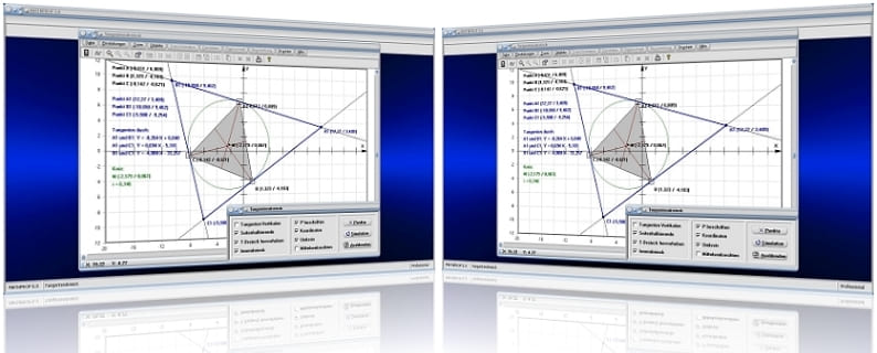 MathProf - Tangentendreieck - Konstruktion - Konstruieren - Dreieck - Tangenten - Kreis - Berechnen - Graph - Grafisch - Bild - Rechner - Grafik - Erklärung - Beschreibung - Definition - Darstellung - Berechnung - Zeichnen - Eigenschaften - Darstellen