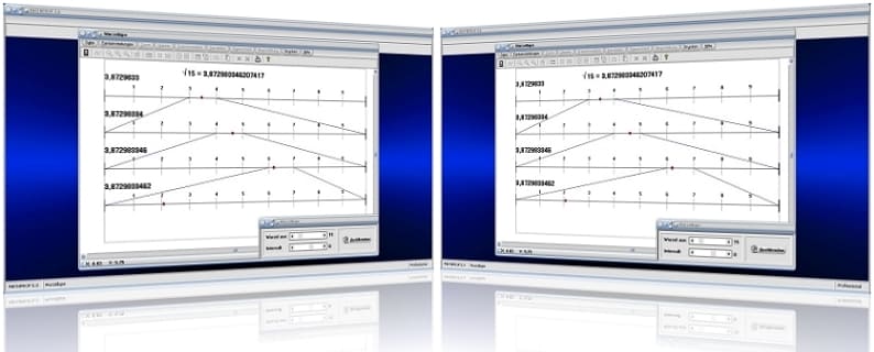MathProf - Wurzel - Intervall - Intervallschachtelung - Wurzelrechnung - Radizieren - Radikand - Wurzel berechnen - Wurzelrechner - Wurzelberechnung - Wurzeldarstellung - Wurzel darstellen - Zweite Wurzel - Wurzelwert - Wurzelgesetze - Rechengesetze - Regeln - Rechenregeln - Wurzeln - Graph - Rechner - Darstellen - Grafisch - Grafik