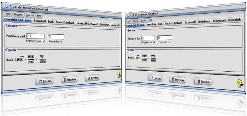 MathProf - Periodische Zahlen - Kettenbruch - Periodische Dezimalbrüche - Periodischer Bruch - Periodischer Dezimalbruch - Periodische Brüche - Kettenbrüche - Lösen - Gekürzter Bruch - Gemeiner Bruch - Bruch - Gebrochene Zahlen - Berechnung - Kettenbruchentwicklung - Wandeln - Wandlung - Umwandeln - Kommazahl - Rechner - Berechnen - Umwandeln