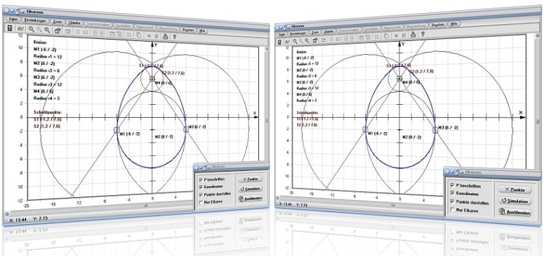 MathProf - Eikurven - Eikurve - Oval - Kurve - Gerade - Kreis - Gleichung - Figur - Beispiel - Darstellen - Plotten - Graph - Rechner - Berechnen - Grafik - Zeichnen - Plotter