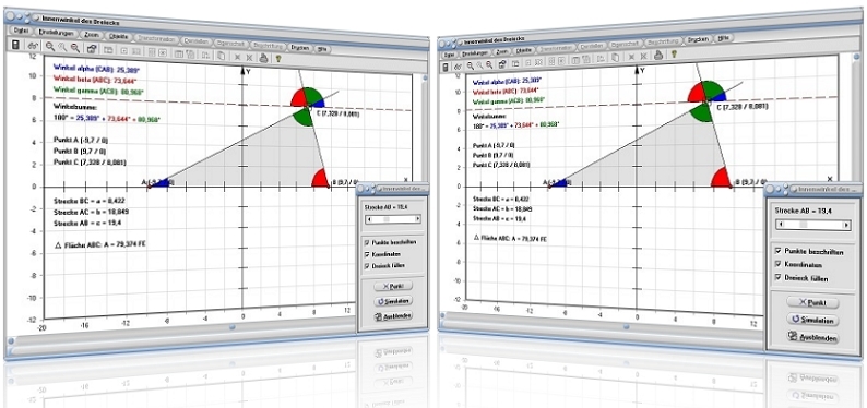 MathProf - Nebenwinkel - Wechselwinkel - Innenwinkel - Berechnen - Winkelverhältnis - Dreieck - Summe - Innenwinkelsumme - Winkelsumme - Beispiel - Darstellen - Plotten - Grafisch - Rechner - Grafik - Zeichnen - Plotter