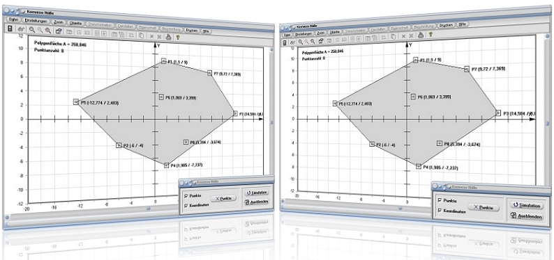 MathProf - Konvexe Hülle - Berechnen - Anwendung - Dreieck - Graph - Polygon - Punkte - Punktmenge - Zeichnen - Beispiel - Konvexes Polygon - Konvexes Vieleck