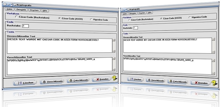 MathProf - Caesar Verschlüsselung - Caesar-Verfahren - Caesar-Code - Caesar-Chiffre - Vignere-Code - Vignere-Verfahren - ASCII - Vignere-Verschlüsselung - Methode - Tabelle - Beispiel - Decoder - Encoder - Entschlüsseln - Verschlüsseln - Entschlüsselung - Rechner