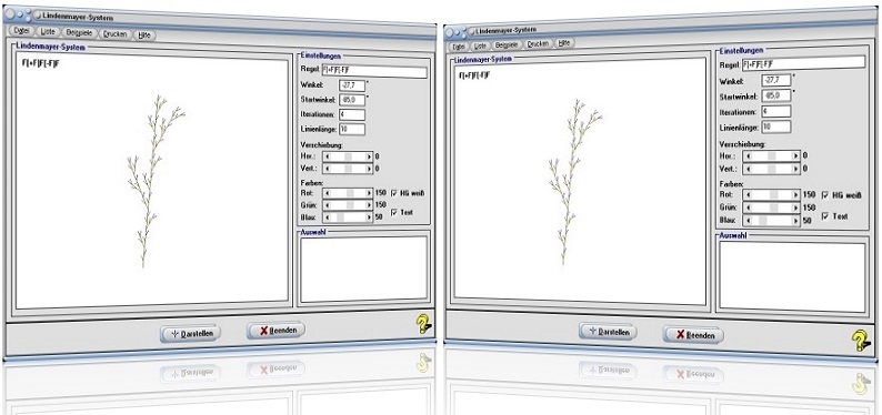 MathProf - Lindenmayer-System - Generator - Fraktal - Regel - Lindenmayer-Systeme - Rechner - Fraktale - Programm - Beispiel