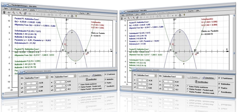 MathProf - Parabel - Quadratische Funktion - Koeffizienten - Beispiel - Stauchung - Streckung - Quadratische Funktionen - Scheitelpunkt - Parabelgleichung - Parabeln - Scheitelpunktform - Parameter - Nullstellen - Produktforrm - Darstellen - Rechner - Berechnen - Parabeln - Verschieben - Zeichnen - Quadratische Gleichungen - Parabelgleichungen - Schnittpunkte - Diskriminante