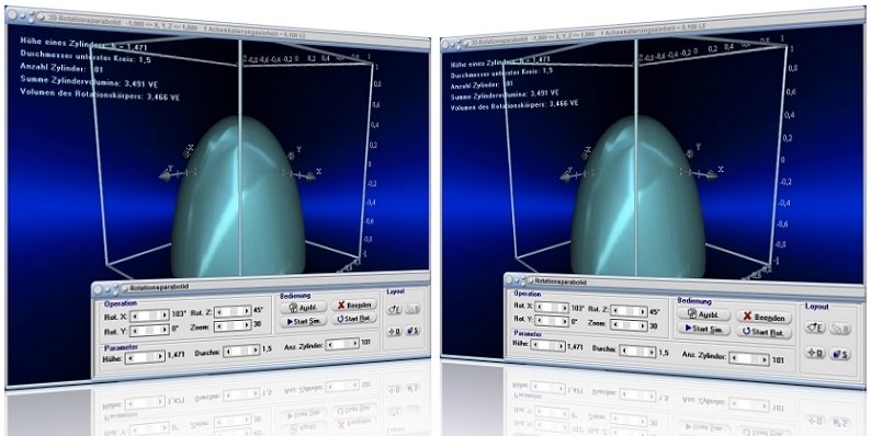 MathProf - Rotationsparaboloid - Integral - Volumen - Rotationskörper - Integralrechnung - Beispiel