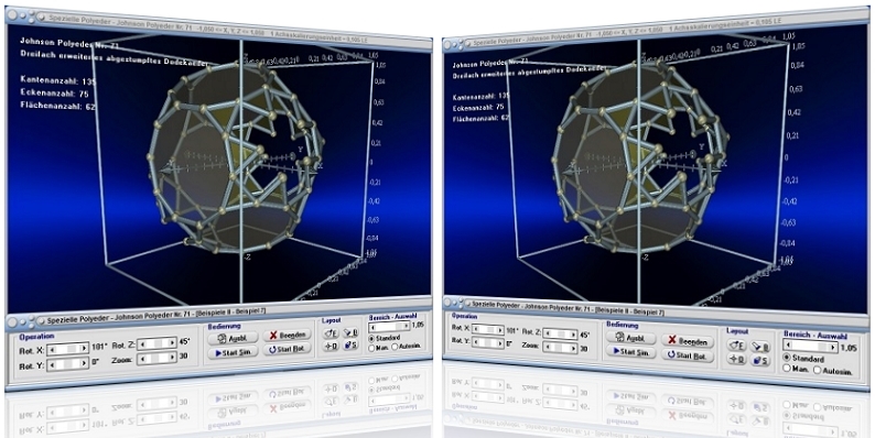 MathProf - Johnson-Polyeder - Johnson-Körper - Polyeder - Körper - Raum - 3D - Dreidimensional  - Eigenschaften - Liste - Tabelle - Ecken - Kanten - Gitter - Koordinaten - Darstellen - Plotten - Graph - Grafik - Zeichnen - Plotter