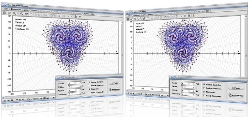 MathProf - Spirolateralkurven - Spirolateralkurve - Spirolateral - Strecke - Beispiel - Turtle-Grafik - Darstellen - Plotten - Graph - Rechner - Berechnen - Grafik - Zeichnen - Plotter