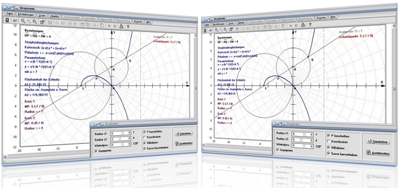 MathProf - Strophoide - Gleichung - Berechnen - Zeichnen - Beispiel - Graph - Plotten - Eigenschaften - Grafisch - Bilder - Darstellung - Berechnung - Rechner - Beispiel - Grafik - Darstellen