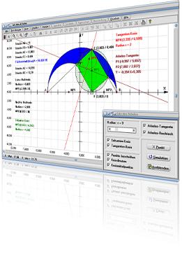 MathProf 5.0 - Bilder und Beschreibungen zu Modulen zum Fachthemengebiet Geometrie