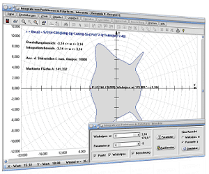 MathProf - Integral - Funktion - Parameter - Parameterform - Parameterfunktion - Bestimmtes Integral - Integrieren - Integralfunktion - Integralrechner - Schwerpunkt - Flächenschwerpunkt - Kurvenlänge - Bogenlänge - Flächenberechnung - Fläche unter Kurve - Absolute Fläche - Graph - Plotten - Grafisch - Bild - Grafik - Darstellung - Berechnung - Rechner - Darstellen