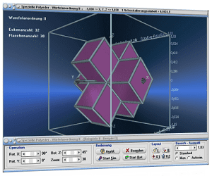MathProf - Würfel - Räumliche Figuren - Räumliche Körper - Polyeder - Raumgeometrie - Vielflächner - Arten - Dreidimensional - 3D - Geometrische Körper - Raum - Körper - Kanten - Struktur - Ecken - Netz - Gitter - Modell - Plotter - Koordinaten - Bild - Darstellen - Plotten - Graph - Rechner - Berechnen - Grafik - Zeichnen - Plotter