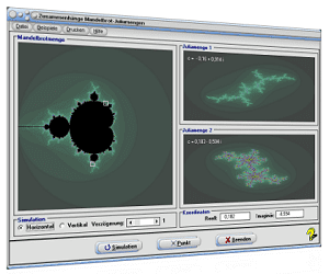 MathProf - Mandelbrot - Fraktale - Apfelmännchen - Julia-Menge - Mandelbrot-Menge - Mandelbrot-Set - Mandelbrot-Generator - Programm - Chaos - Chaostheorie   - Chaotisches System - Fraktale erstellen - Fraktale zeichnen - Fraktalbilder - Grafisch 