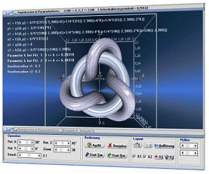 MathProf - Knoten - Räumlich - Kurve - Kurven im Raum - 3D-Kurven - 3D-Kurve - Plotten - Zeichnen - R3 - Raumkurven - Parameterdarstellung - 3D-Plotter - Dreidimensional - 3D - Plotten - Plotter - Grafik