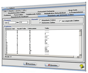 MathProf - Partitionen - Perrin-Zahlen - Undulierende Zahlen - Multiplikative Beharrlichkeit - k-Permutationen - Quasi befreundete Zahlen - Zeckendorf-Zerlegung -   Zerlegungen - Reihenfolge - Summe - Formel - Teiler - Fibonacci-Folge - Natürliche Zahlen - Gray-Code - Biquadratische Tupel - Natürliche Zahl - Zahl - Vollkommene Zahl - Zerlegung - Zahlzerlegung - Rechner - Berechnen