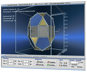 MathProf - Johnson-Körper - Johnson-Polyeder - Räumliche Figuren - Räumliche Körper - Polyeder - Raumgeometrie - Vielflächner - Konvexe Polyeder - Arten - Dreidimensional - 3D - Geometrische Körper - Raum - Körper - Kanten - Struktur - Ecken - Netz - Gitter - Modell - Plotter - Koordinaten - Flächenwinkel - Bild - Darstellen - Plotten - Graph - Rechner - Berechnen - Grafik - Zeichnen - Plotter