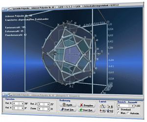 MathProf - Johnson-Körper - Johnson-Polyeder - Räumliche Figuren - Räumliche Körper - Polyeder - Raumgeometrie - Vielflächner - Konvexe Polyeder - Arten - Dreidimensional - 3D - Geometrische Körper - Raum - Körper - Kanten - Struktur - Ecken - Netz - Gitter - Modell - Plotter - Koordinaten - Flächenwinkel - Bild - Darstellen - Plotten - Graph - Rechner - Berechnen - Grafik - Zeichnen - Plotter