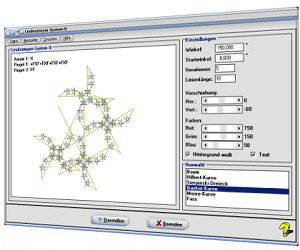 MathProf - Lindenmayer-Systeme - L-Systeme - Axiome - Regeln - Fraktal - Hilbert-Kurve - Parameter - Plotter - Darstellung - Graph - Simulator - Sierpinski - Gasket-Kurve - Moore-Kurve
