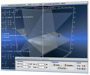 MathProf - Ebenen - Windschiefe Ebenen - Windschief - N-Vektor - R-Vektor - Spurpunkte - Spurgerade - Parameterform - Koordinatenform - 3 Punkte - Schnitt zweier Ebenen - Spiegelebene - Spiegelung - Bild - Darstellen - Plotten - Graph - Rechner - Berechnen - Zeichnen - Plotter