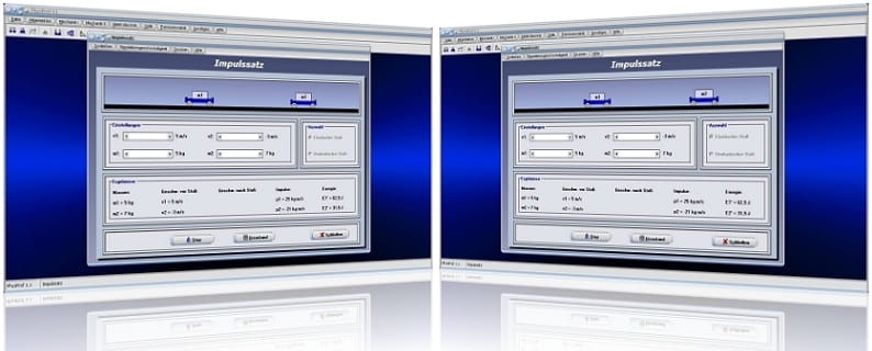PhysProf - Stoß - Impuls - Unelastisch - Zentral - Zentraler elastischer Stoß - Plastischer Stoß - Zentraler unelastischer Stoß - Ablauf - Abläufe - Was ist - Kollision zweier Kugeln - Kollision zweier Körper - Einheit - Einheiten - Physikalische Einheit - Formelzeichen - Berechnung - Rechner 