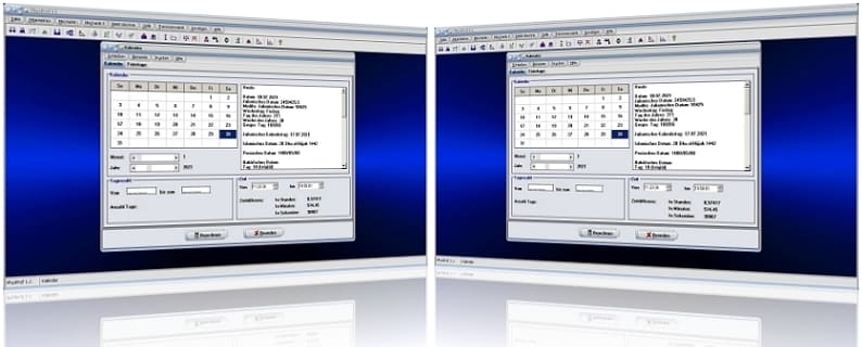 PhysProf - Kalender - Daten - Rechner - Zeit - Datum - Monat - Jahr - Tag - Minuten in Stunden - Sekunden in Minuten - Sekunden in Stunden - Sekunden in Millisekunden - Stunden in Tage - Stunden in Minuten - Stunden in Sekunden - Dezimalstunden - Dezimalminuten - Differenz - Von - Bis - Min - s - ms - Berechnen