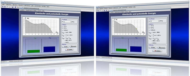 PhysProf - Bewegungsenergie - Höhenenergie - Mechanische Energie - Simulation - Berechnung - Darstellen - Formeln - Gleichung - Berechnen - Beispiel - Rechner - Naturwissenschaftliche Gesetzmäßigkeiten - Definition