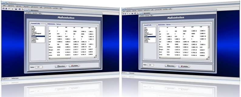PhysProf - Maßeinheiten - Maße - Einheiten - Umrechnen - Umwandeln - Größen - Tabelle - Volumen - Druck - Basiseinheiten - Volumenmaße - Flächenmaße - Längenmaße - Zeit - Länge - Masse - Kraft - Geschwindigkeit - Fläche - Leistung - Internationale Einheit - Amerikanische Einheit - Zeiteinheit
